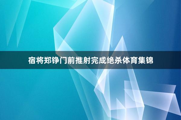 宿将郑铮门前推射完成绝杀体育集锦