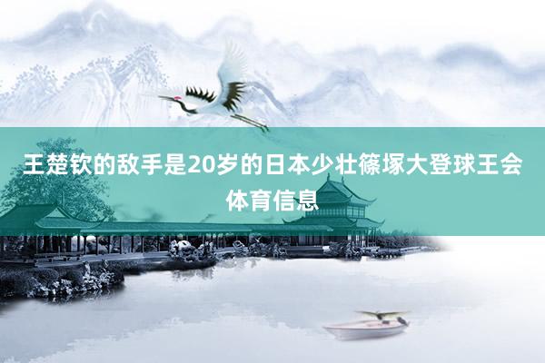 王楚钦的敌手是20岁的日本少壮篠塚大登球王会体育信息